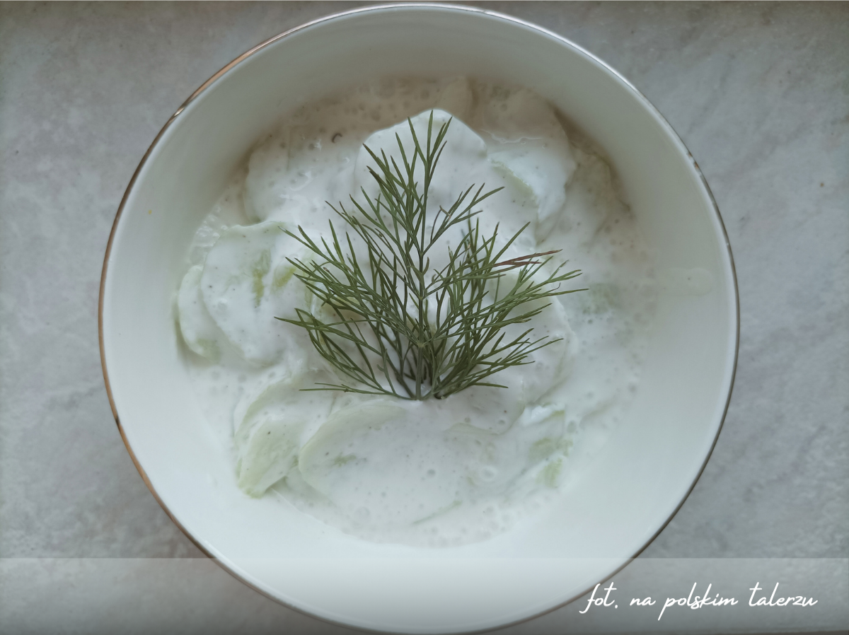 mizeria bez śmietany  z jogurtem greckim