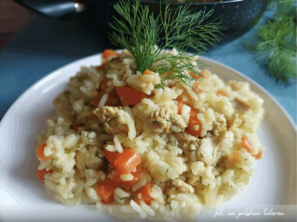 risotto z kurczakiem i warzywami