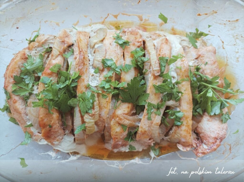 schab pieczony w plastrach