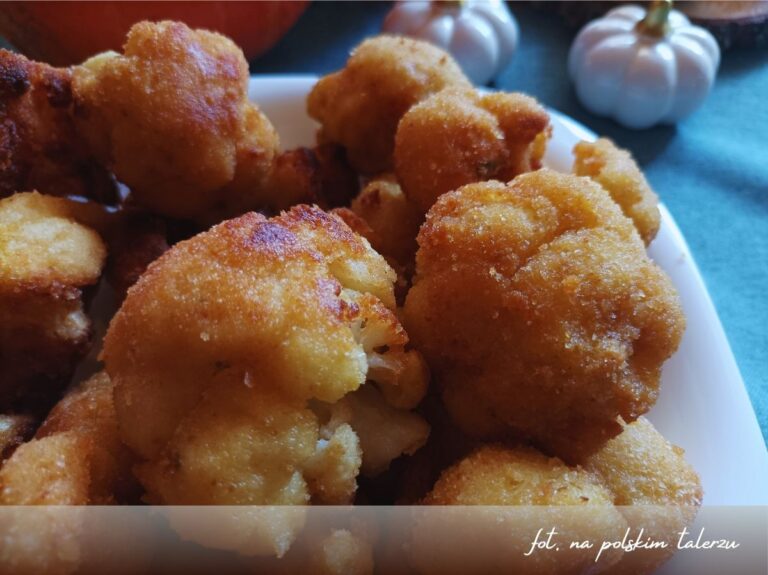 Kalafior w bułce tartej smazony, kalafior w panierce