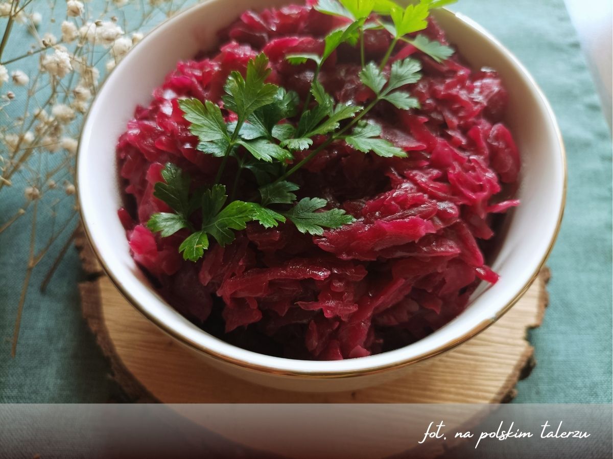 Kapusta czerwona kiszona, czerwona kapusta zasmażana, 1