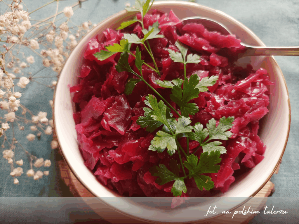 Kapusta czerwona kiszona, czerwona kapusta zasmażana, 4