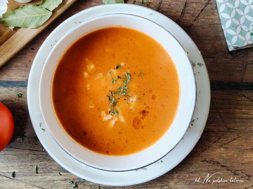 Zupa z pomidorów, pomidorówka Zupa krem z pomidorów, 1